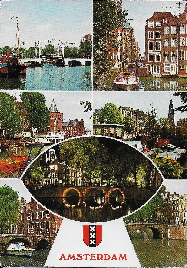 F6319 Gelopen ansichtkaart Amsterdam, Ophalen of Verzenden, 1980 tot heden, Gelopen, Noord-Holland