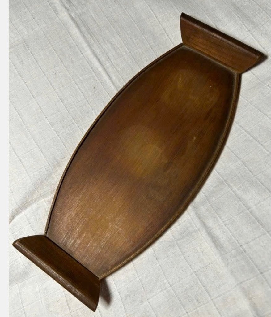 Vintage Jaren ‘50, houten dienblad, 27 x 12 cm, Antiek en Kunst, Ophalen of Verzenden