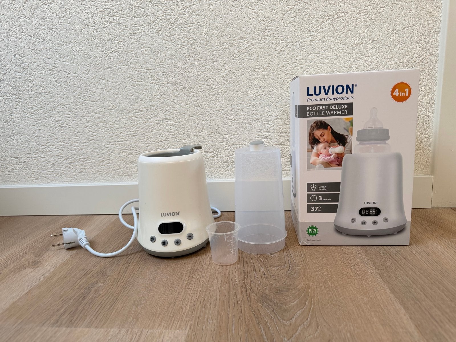 Luvion Eco Fast Deluxe 4-in-1 flessenwarmer, Ophalen, Flessen- of potjesverwarmer, Luvion, Zo goed als nieuw