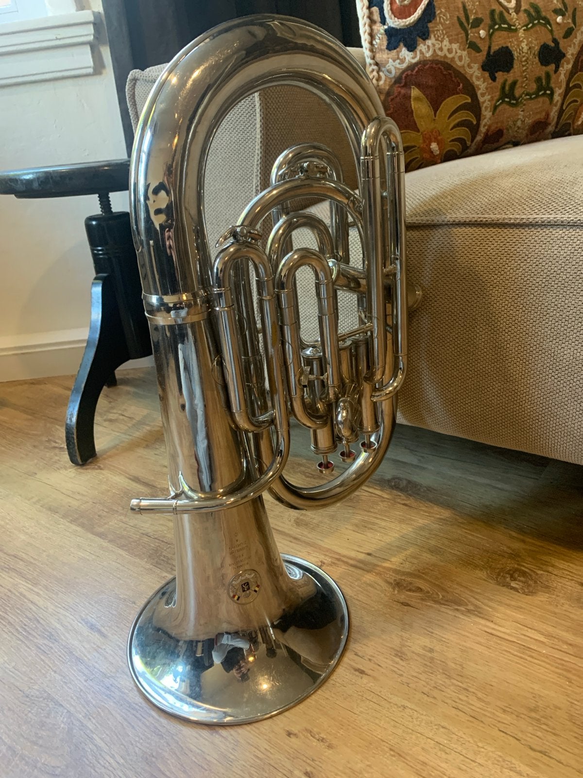 Tuba W. Hampe Amsterdam - Mahillon Brussel (zonder mondstuk), Ophalen of Verzenden, Gebruikt, Overige typen