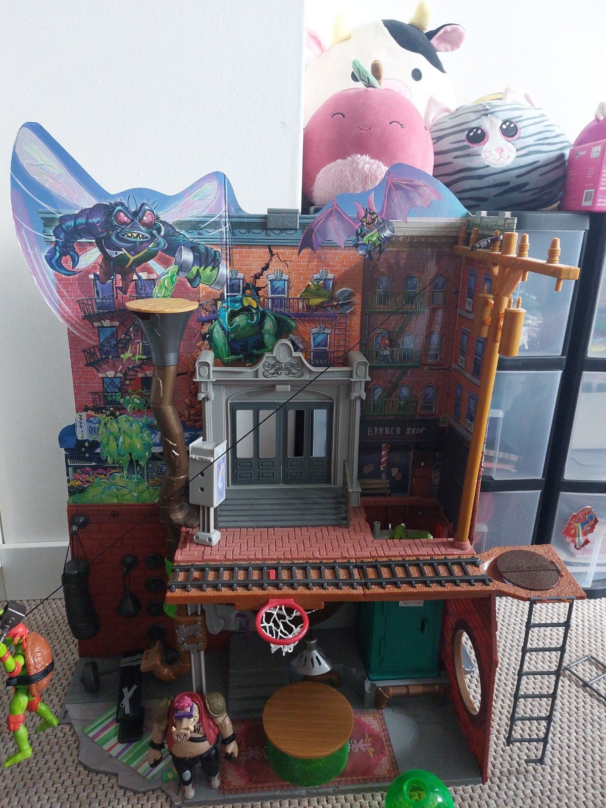 Ninja Turtles sewer lair playset (met doos), Ophalen, Zo goed als nieuw