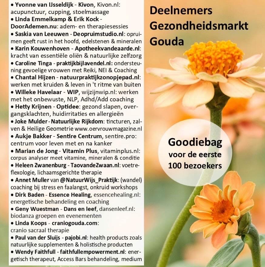 Vandaag 4 april Gezondheidsbeurs Gouda Gratis Entree, Tickets en Kaartjes, Drie personen of meer