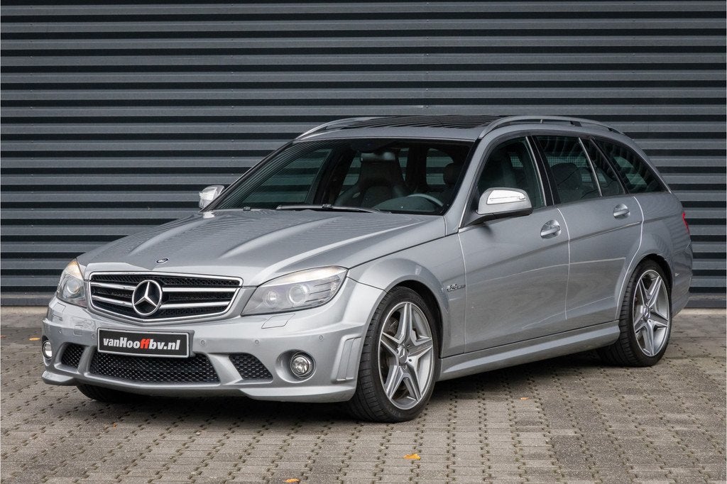 Mercedes-Benz C-Klasse Estate AMG 63 -Palladiumzilver-, Automaat, Achterwielaandrijving, Leder en Stof, Parkeersensor