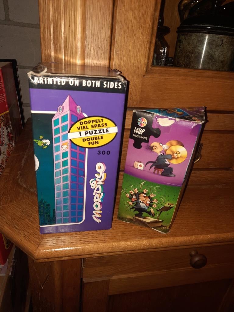 2 speciale heye puzzels van 150 en 300 st   mordillo en loup, Ophalen of Verzenden, Minder dan 500 stukjes