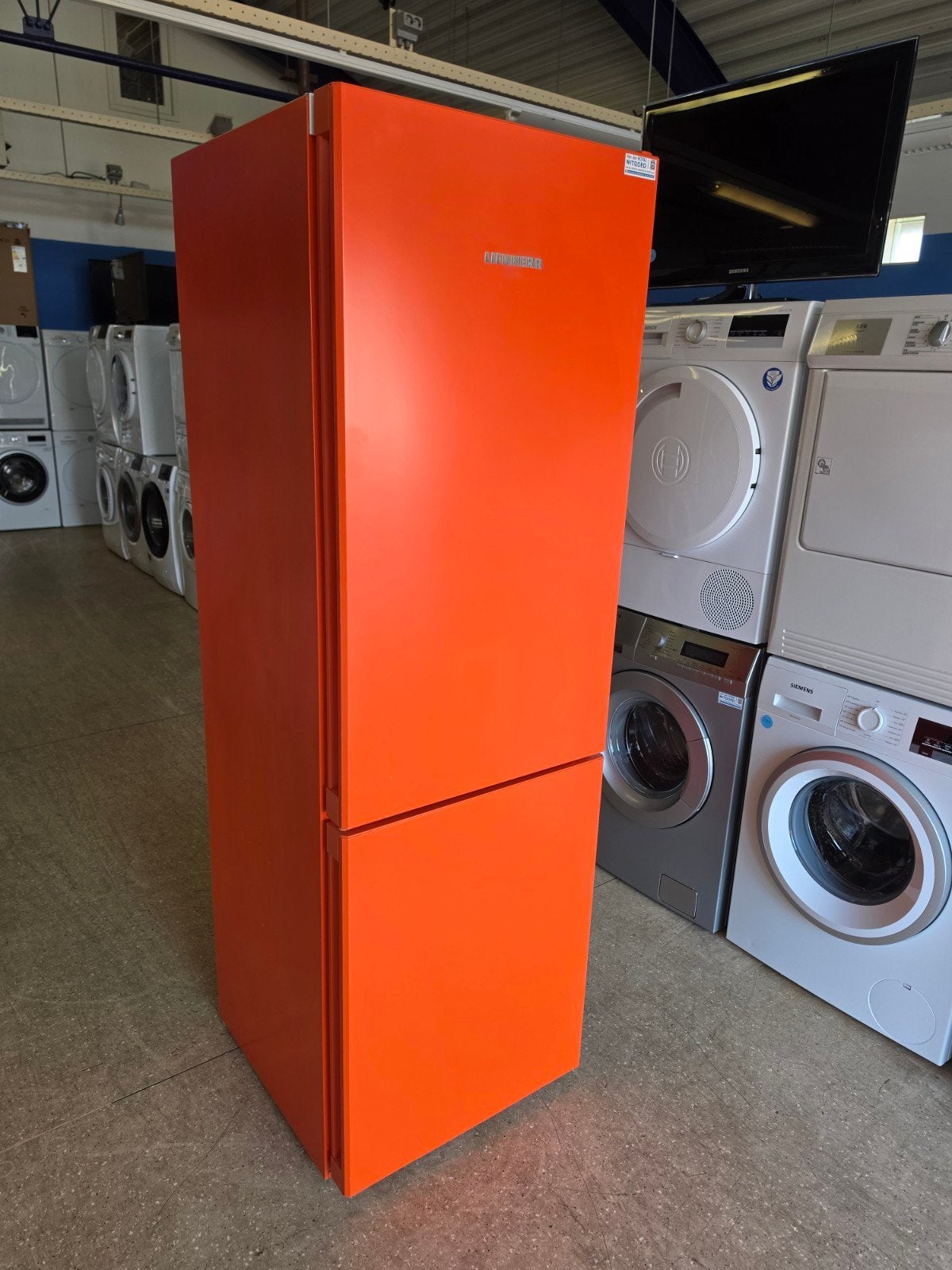 Prachtige Oranje Liebherr koelvriescombinatie | No Frost ❄️, Jirnsum, 200 liter of meer, 60 cm of meer, Met aparte vriezer