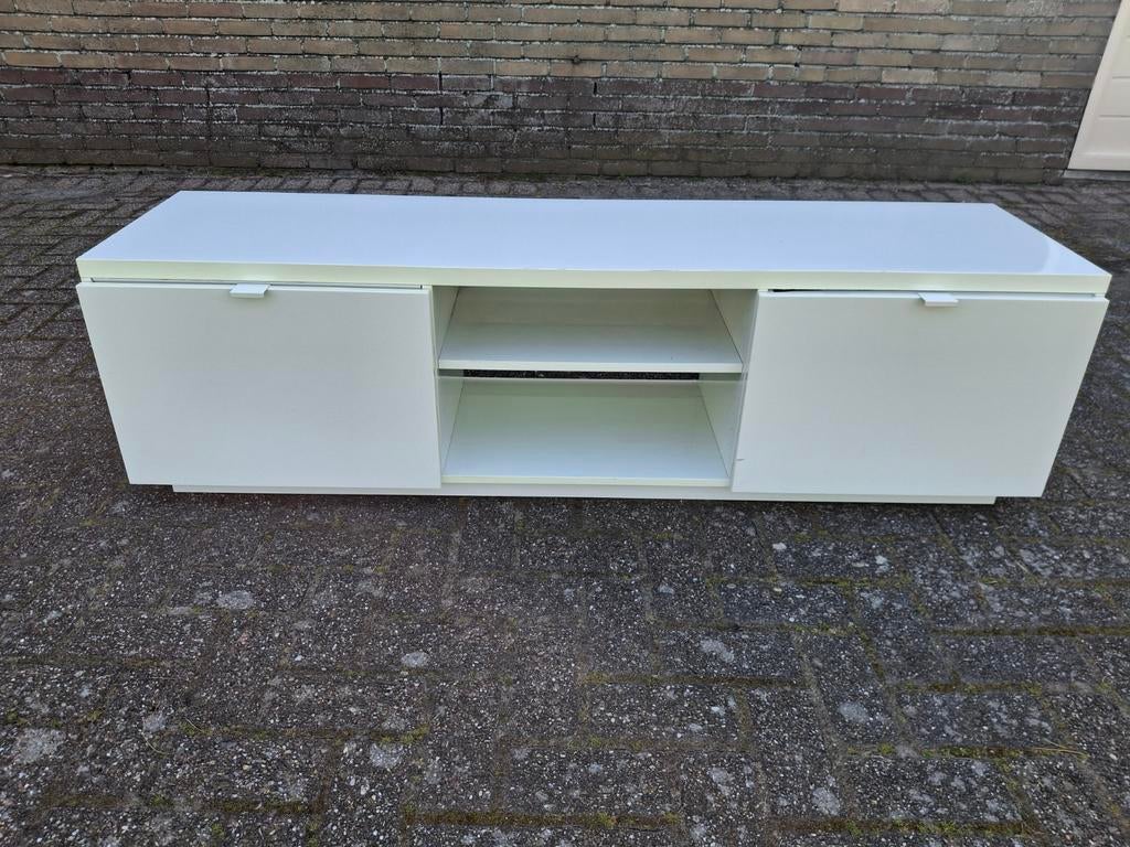 Modern televisiemeubel wit, Huis en Inrichting, Ophalen, Gebruikt, 150 tot 200 cm, Minder dan 100 cm