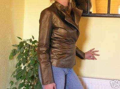 * Bronze Leren Bikerjack / Jas - Conley's * Mt. 38 * ZGAN *, Kleding | Dames, Maat 38/40 (M), Bruin, Ophalen of Verzenden, Zo goed als nieuw