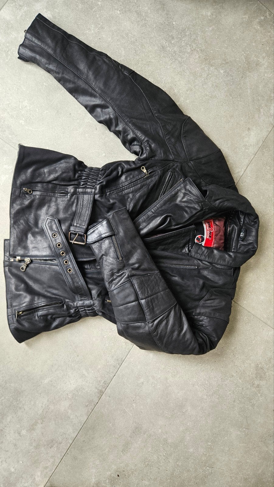 Soepele leren motorjas - BuSe Motor Wear maat 42, Motoren, Ophalen of Verzenden, Tweedehands, Jas | leer