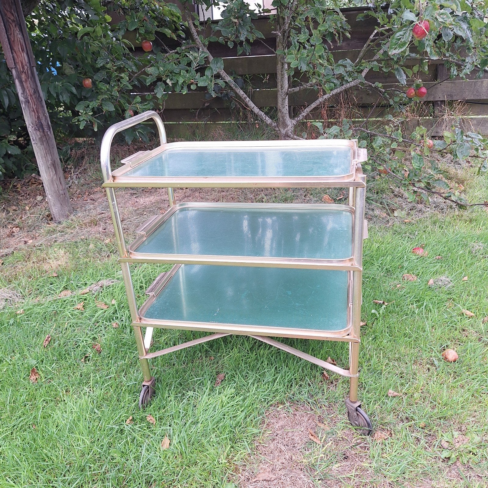 Jaren '50 Mid-Century Modern Serveerwagen, Antiek en Kunst, Ophalen