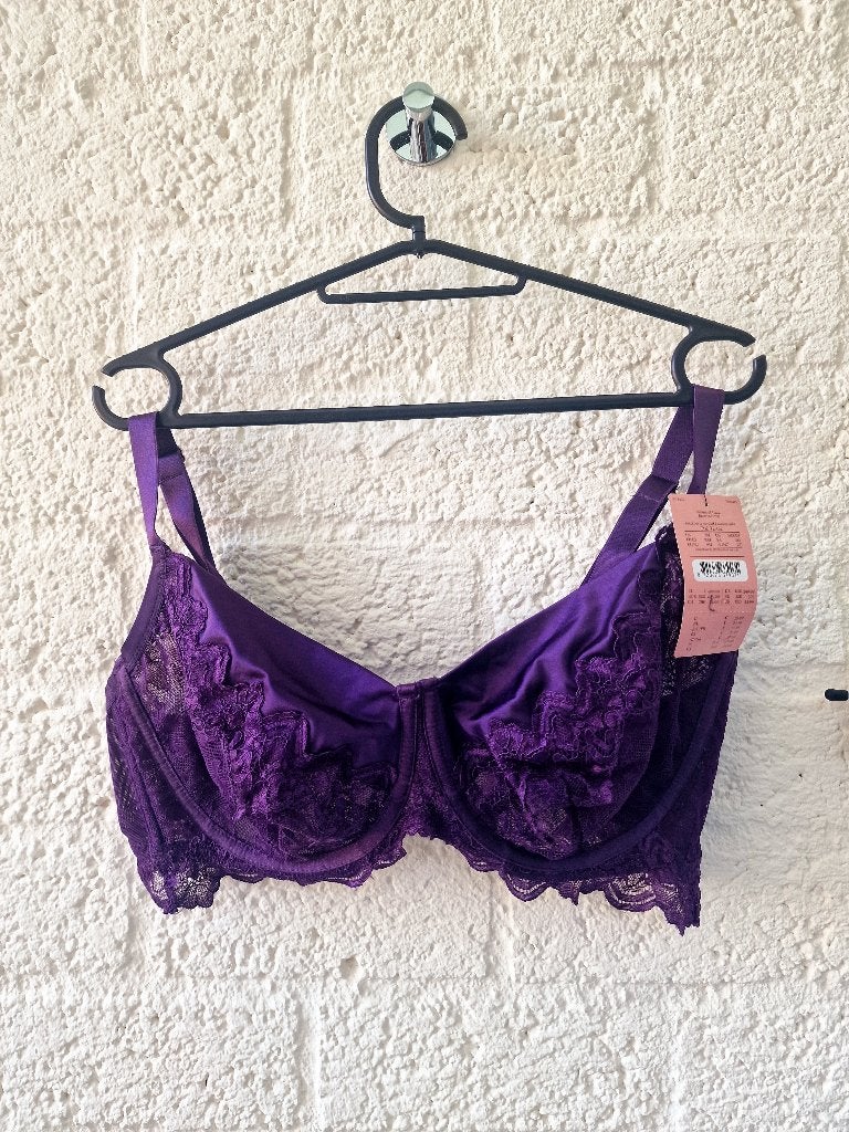 Hunkemöller bh 85F paars kant nieuw, Ophalen of Verzenden, Paars, BH