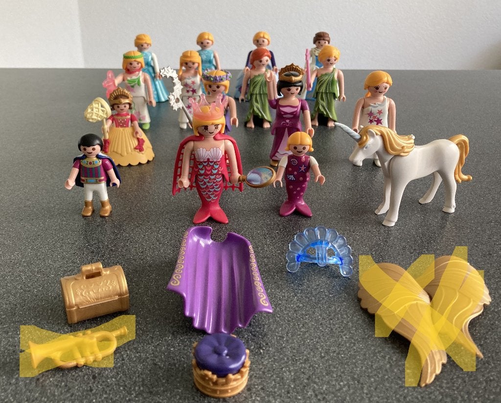 Koningin Prinses Hofdame Prins feeën Zeemeermin etc, Ophalen of Verzenden, Zo goed als nieuw, Losse onderdelen