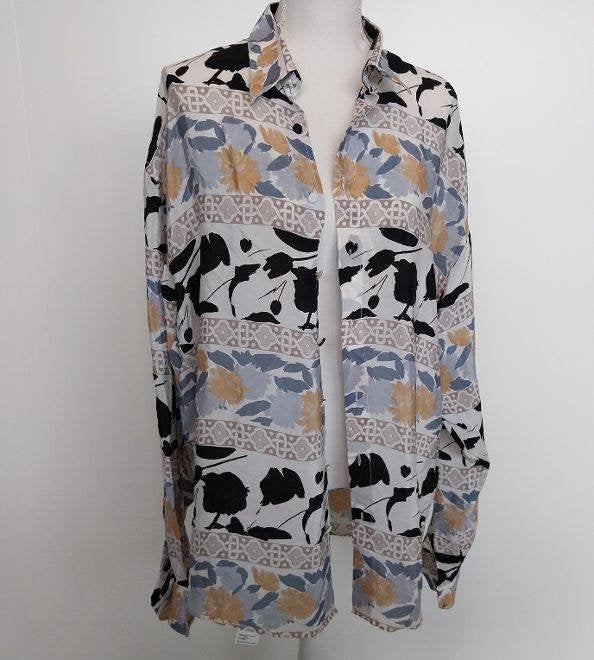 Yashi Yamamuri Gold Vintage Designer Blouse NIEUWSTAAT  XXL, Overige kleuren, Ophalen of Verzenden, Zo goed als nieuw, Overige halswijdtes
