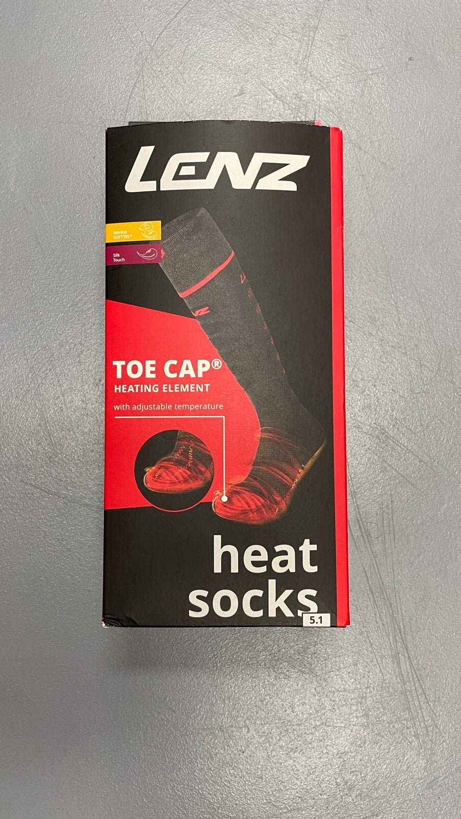 Lenz Heat Socks 5.1 Toe Cap - Verwarmde Skisokken, 100 tot 140 cm, Nieuw, Kleding, Ophalen