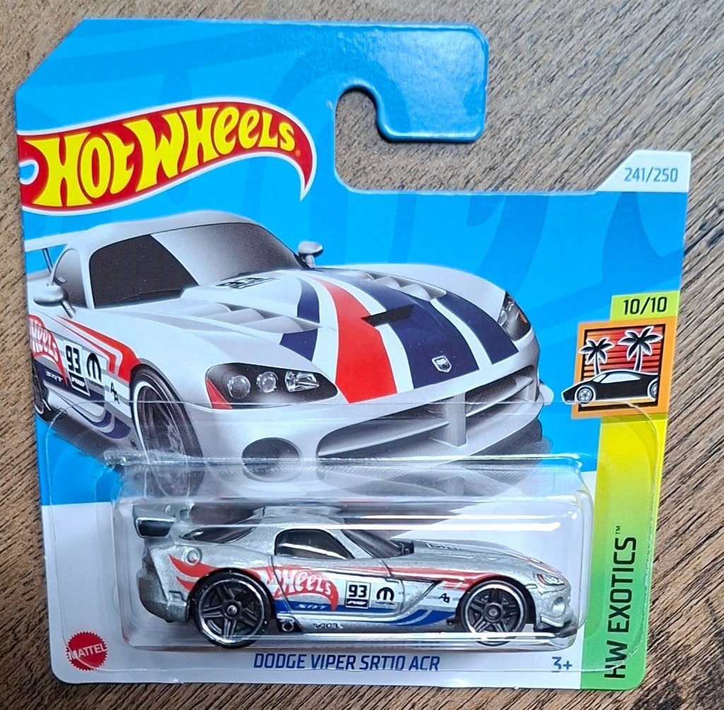 Hot Wheels Dodge Viper SRT10 ACR zilver 1/64, Ophalen of Verzenden, Nieuw, Auto