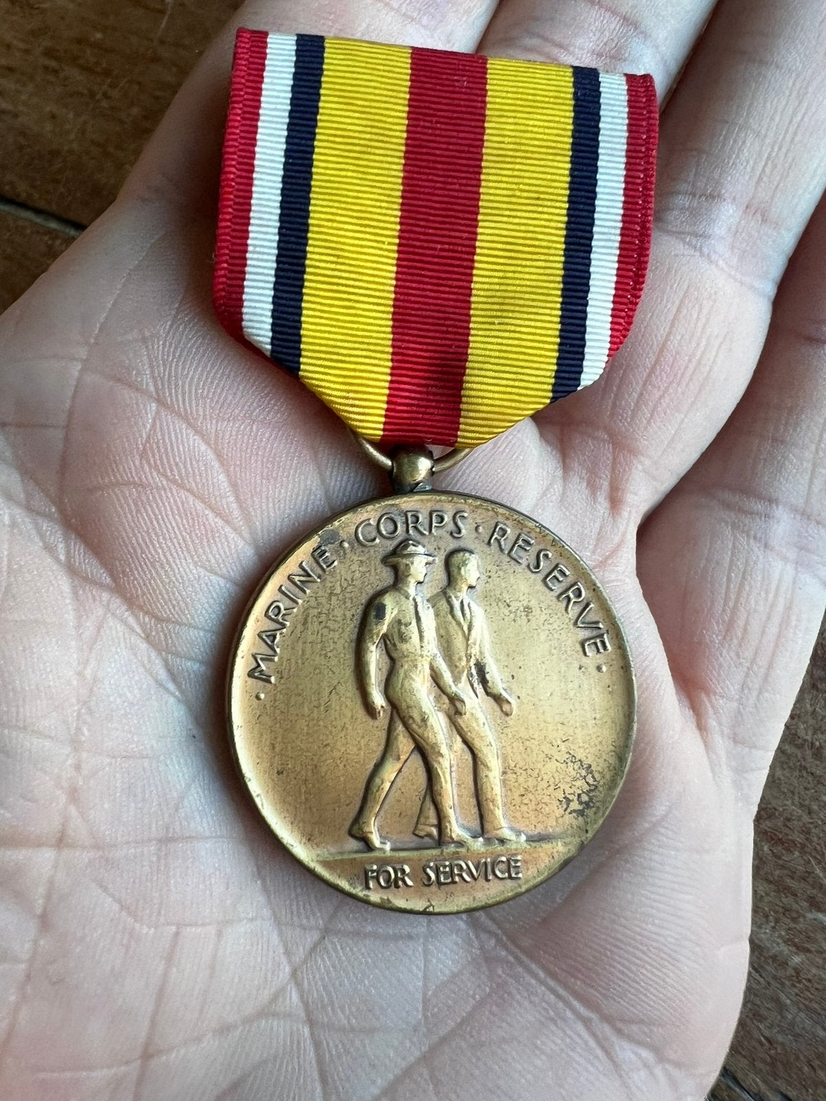 WO2 Amerikaans USMC Reserve Corps Medal medaille, Verzamelen, Militaria | Tweede Wereldoorlog, Amerika, Verzenden, Lintje, Medaille of Wings