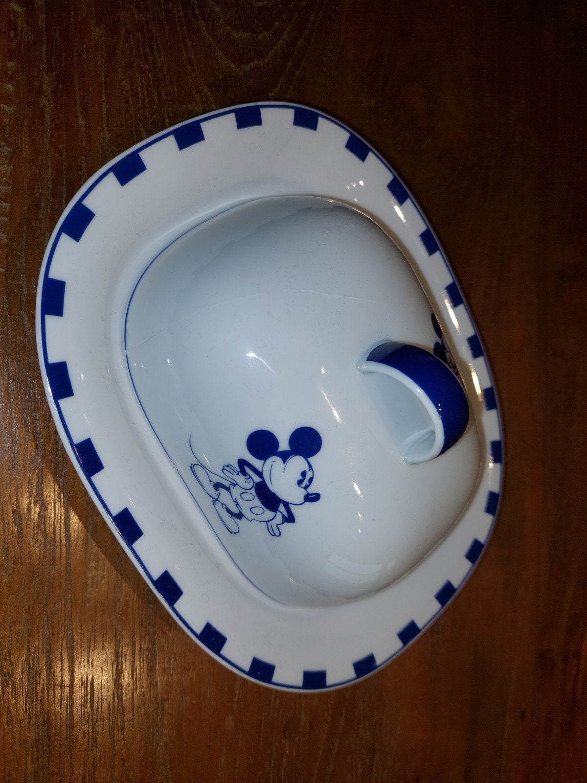 Disney Mickey Mouse botervloot Guy Degrenne porselein, Ophalen of Verzenden, Mickey Mouse, Gebruikt, Overige typen