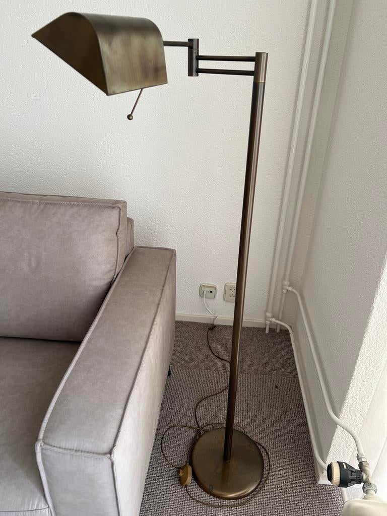 Vintage Messing Vloerlamp - Massive (België) - 125cm, Huis en Inrichting, Ophalen, Gebruikt, Metaal, 100 tot 150 cm