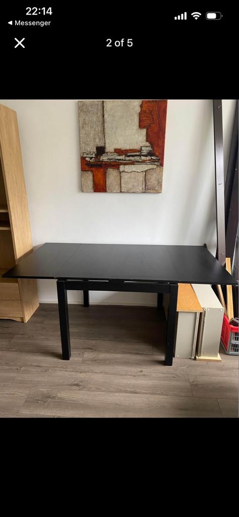 Zwart verstelbaar bureau - Ideaal voor hosting, Ophalen, Overige materialen, Gebruikt, 100 tot 150 cm