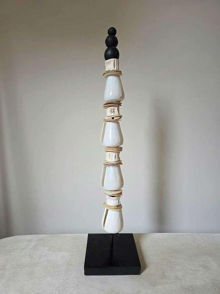 Schelpentoren wit putih 2 uit Bali, Huis en Inrichting, Ophalen of Verzenden, Tropical Home, 6951nk, Nieuw