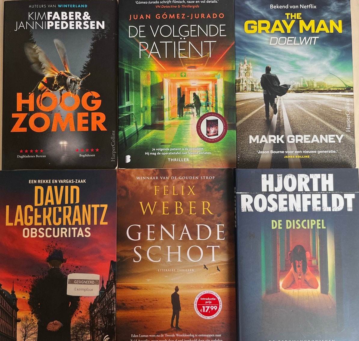Thrillers, oa Hjorth Rosenfeldt, Felix Weber, Mark Greaney, Ophalen of Verzenden, Zo goed als nieuw, Europa overig