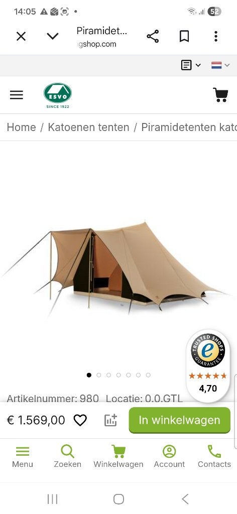 Tent, Caravans en Kamperen, Tenten, Ophalen, Zo goed als nieuw, Tot en met 3