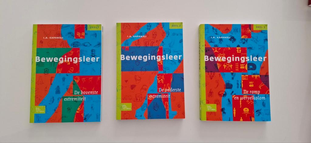 Bewegingsleer set van 3 studieboeken anatomie, Boeken, Gelezen, I.A. Kapandji, Beta, HBO