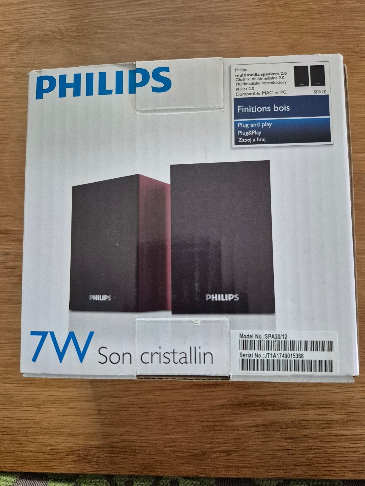 Philips USB-luidsprekers voor notebooks SPA20/12, Ophalen of Verzenden, Minder dan 60 watt, Front, Rear of Stereo speakers, Philips