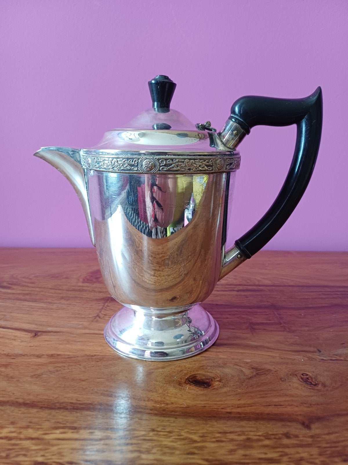 Antieke Verzilverde Koffiepot - Sheffield, Engeland, Ophalen of Verzenden
