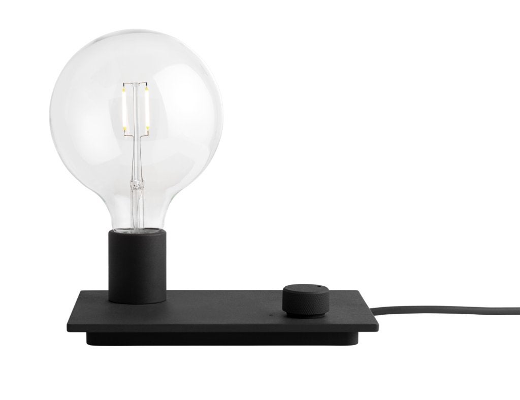 Muuto Control tafellamp zwart, Overige merken, Zwart, Glas, Met schakelaar