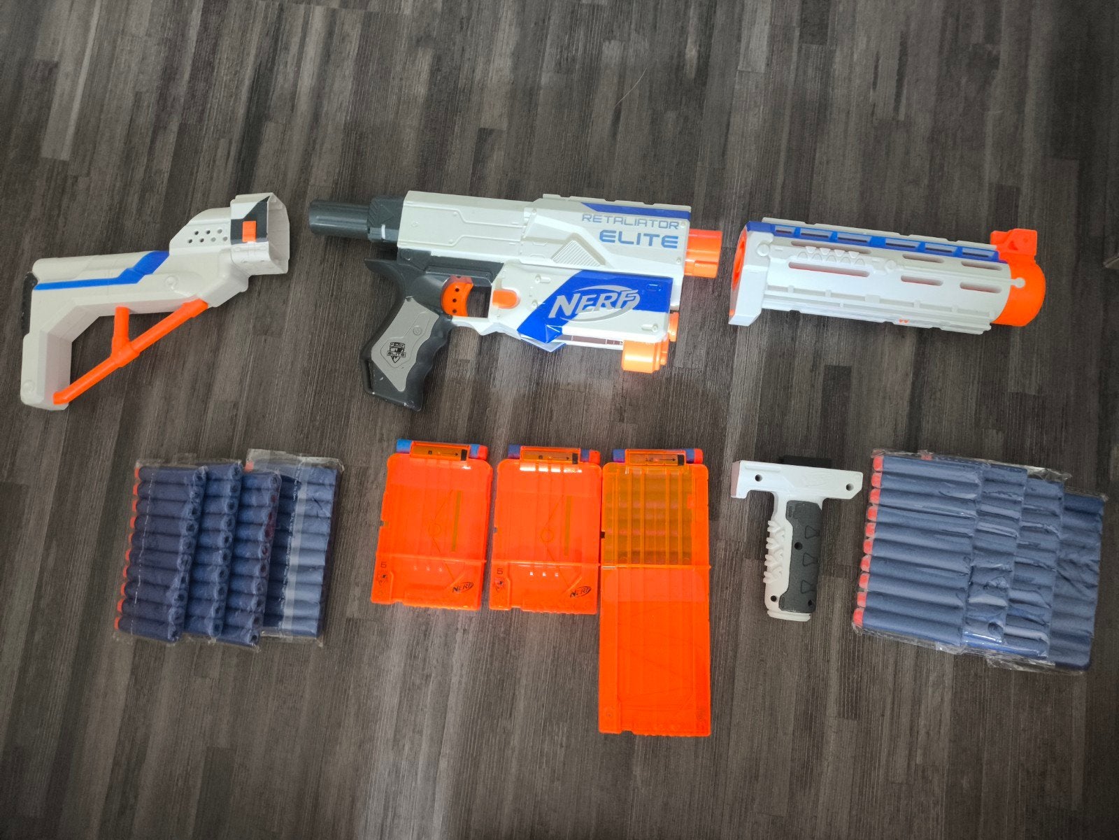 Nerf N-strike elite retaliator en tactical vest, Kinderen en Baby's, Speelgoed | Buiten | Actiespeelgoed, Ophalen, Zo goed als nieuw