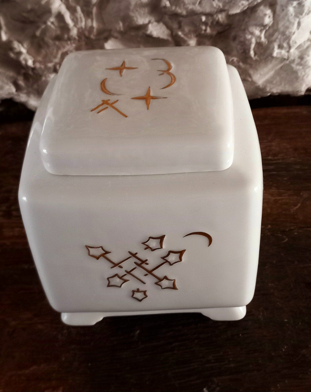 Porcelein pot+deksel vintage jaren' 60, Ophalen of Verzenden