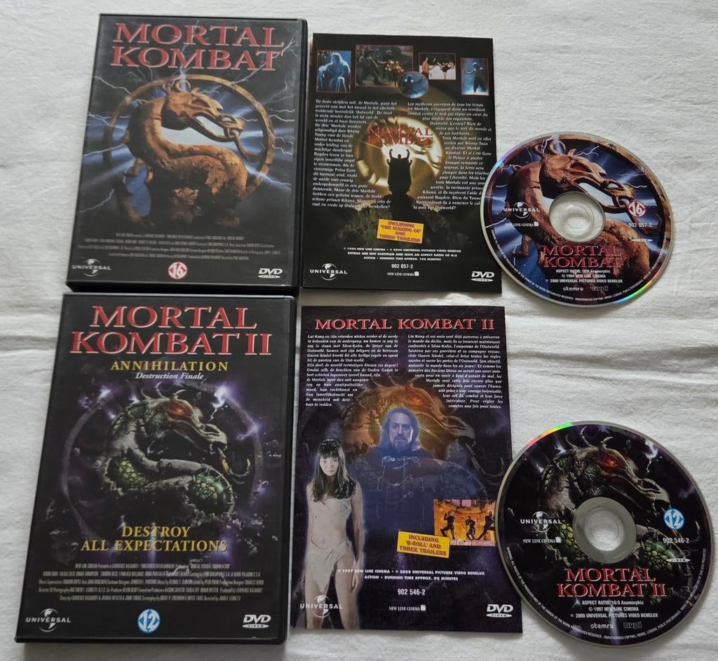 Mortal Kombat & Mortal Kombat Annihilation Dvd's Actie, Vanaf 16 jaar, Ophalen of Verzenden, Zo goed als nieuw