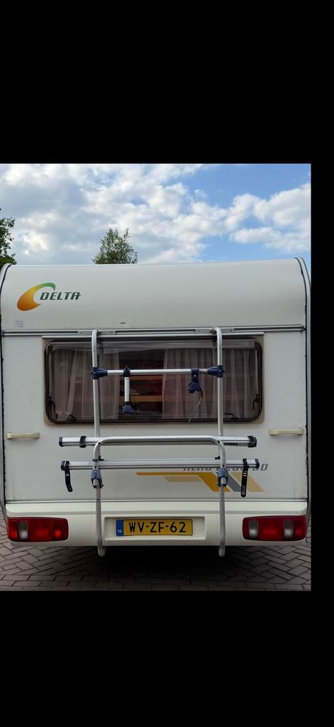 Delta caravan, Caravans en Kamperen, Caravans, Particulier, tot en met 4, 750 - 1000 kg, Treinzit, Delta, Stapelbed, Vast bed