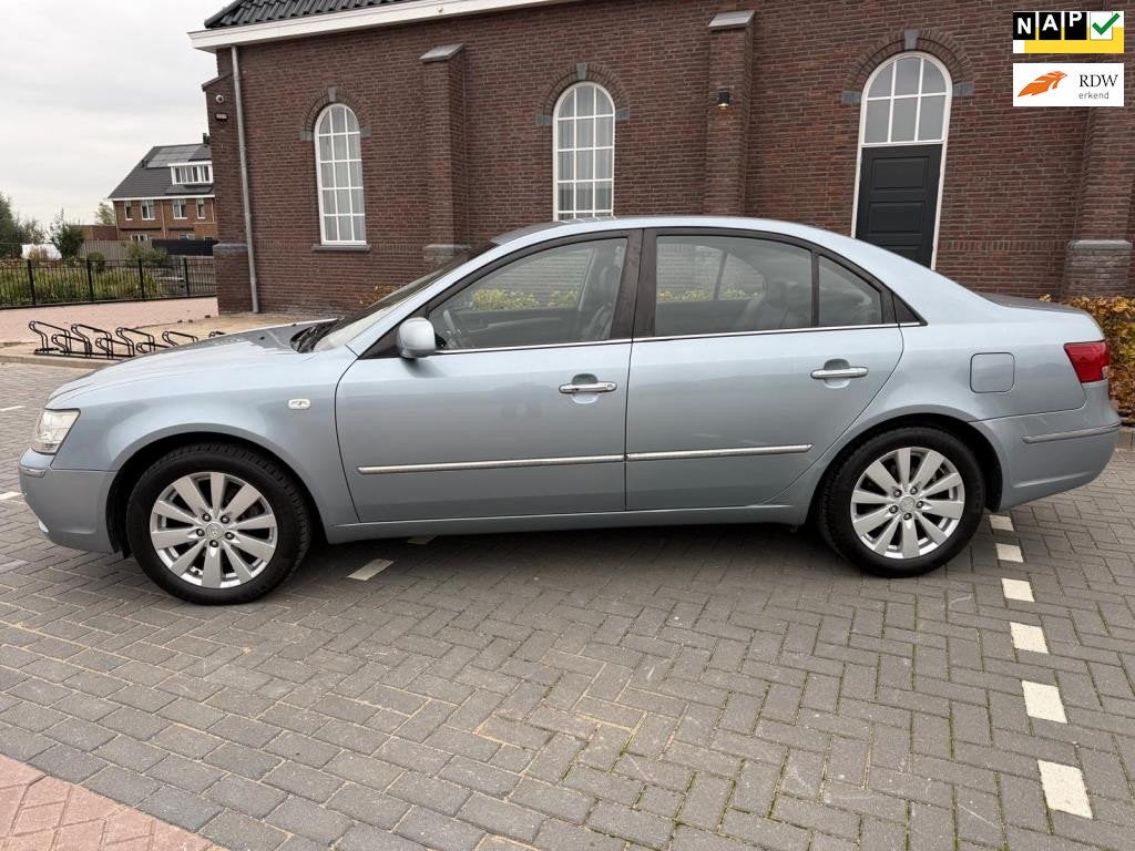 Hyundai Sonata 2.0 Style AUTOMAAT LEDER APK + NAP uit 2009, Auto's, 1998 cc, Gebruikt, 4 cilinders, Blauw