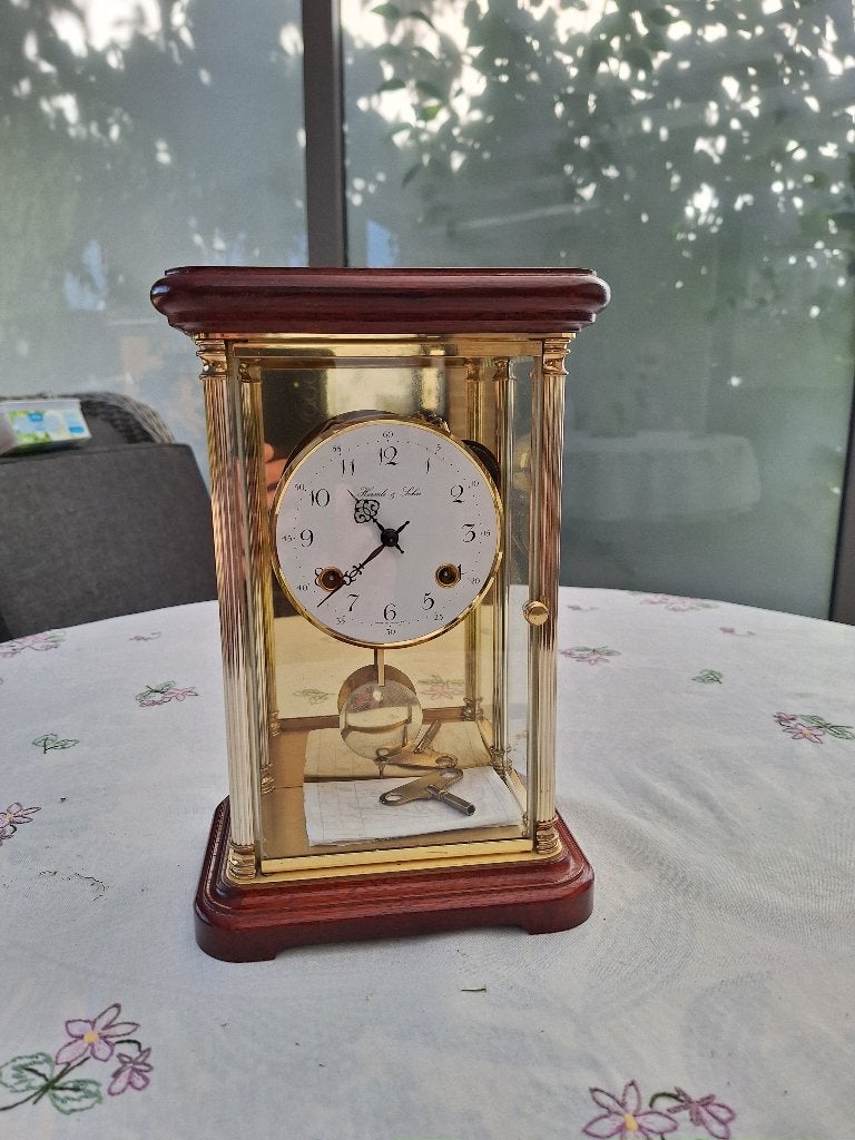 Franz Hermle, klassieke pendule, tafelklok (veer kapot), Ophalen of Verzenden