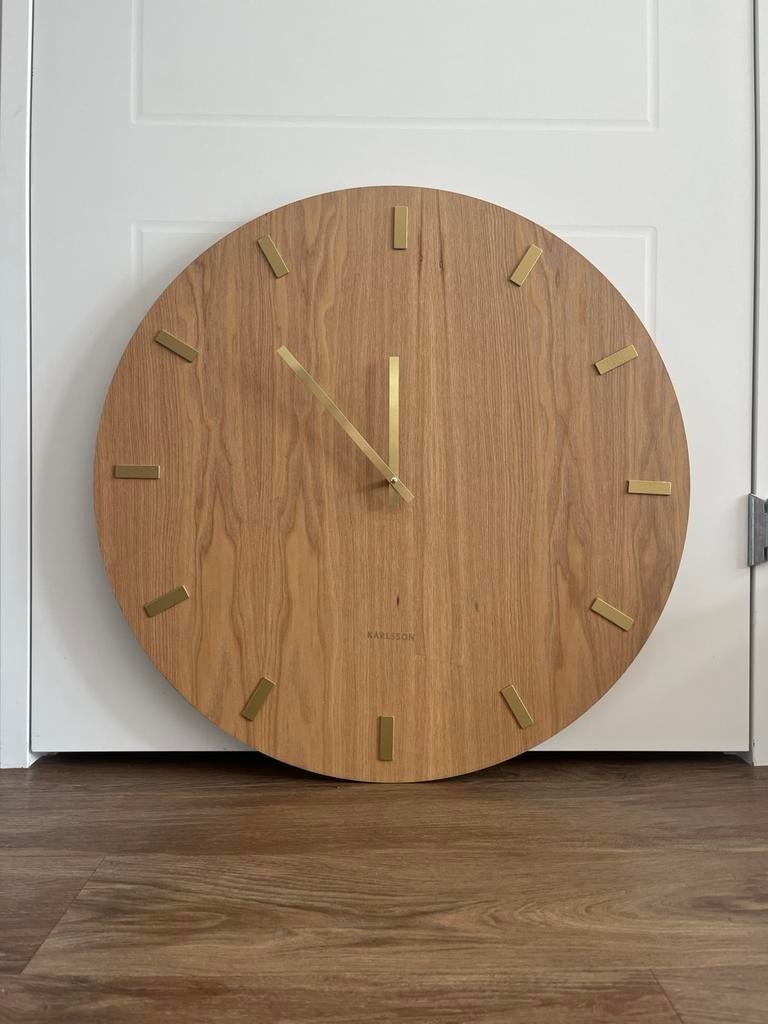 Houten karlsson klok 70cm diameter, Ophalen, Zo goed als nieuw, Wandklok