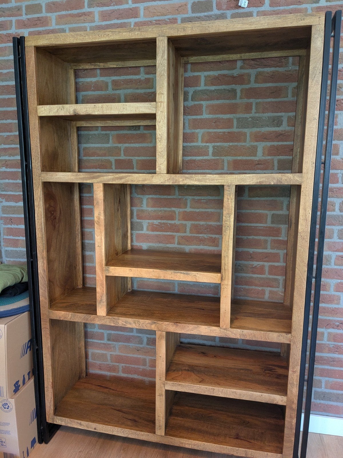 Milan wandkast Feelings wonen - robuust mangohout, Met plank(en), 100 tot 150 cm, Zo goed als nieuw, 150 tot 200 cm