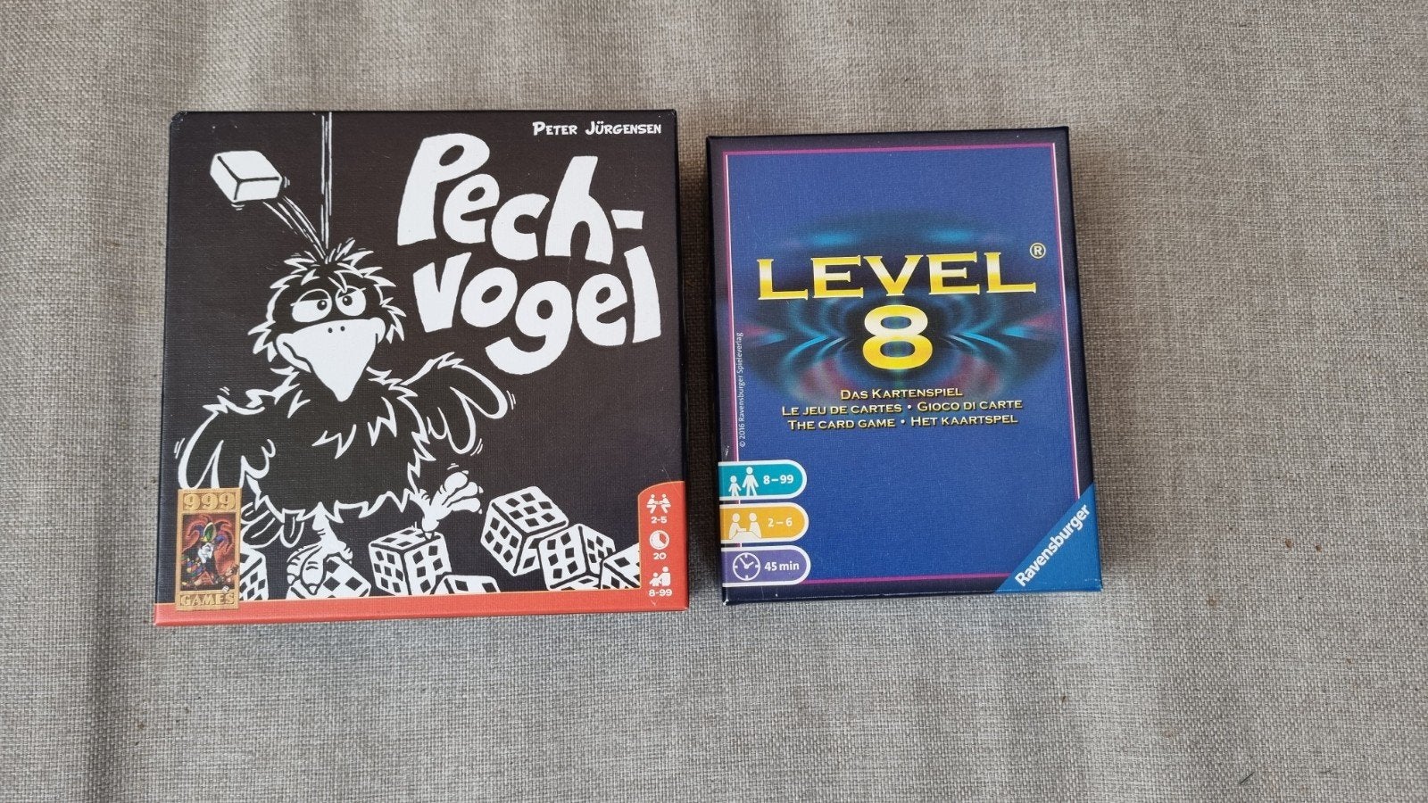Pechvogel & Level 8 Kaartspel, Vijf spelers of meer, Ophalen, Gebruikt, Ravensburger, 999 Games