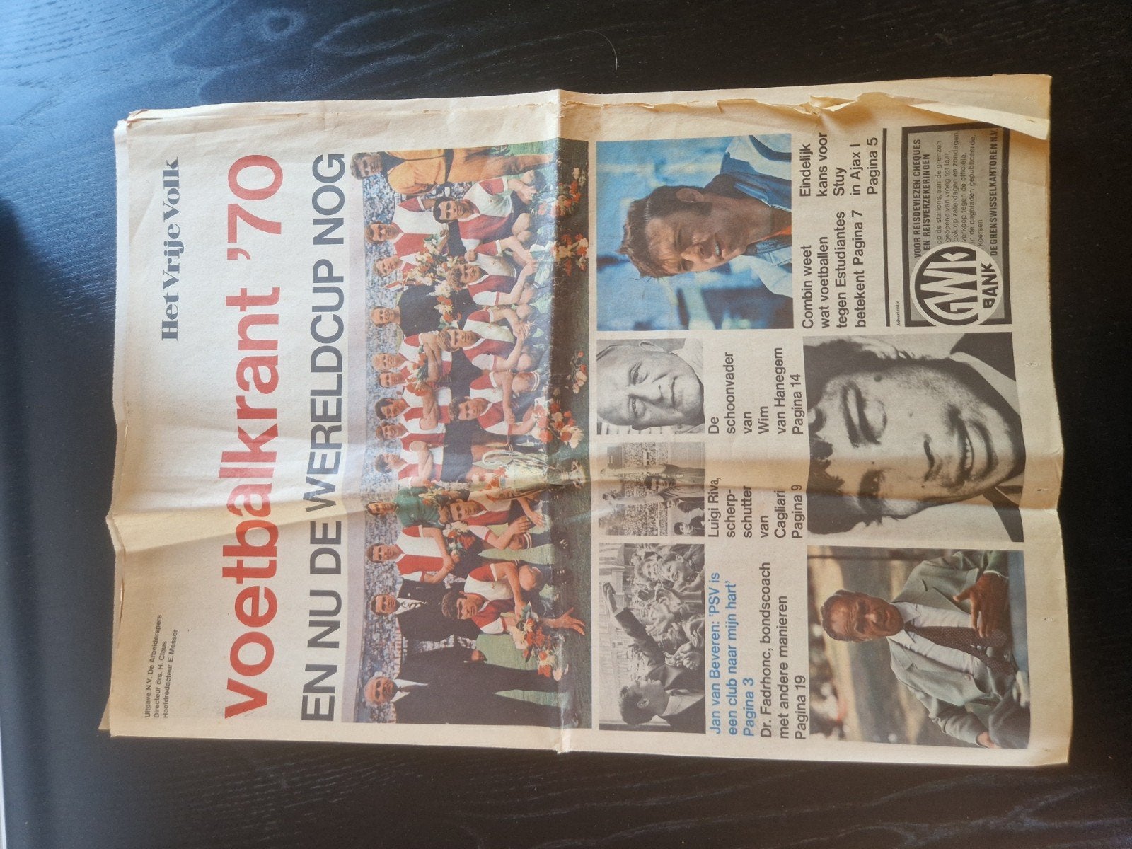 Voetbalkrant '70 - Feyenoord en de Wereldcup, Ophalen of Verzenden, Zo goed als nieuw, Krant