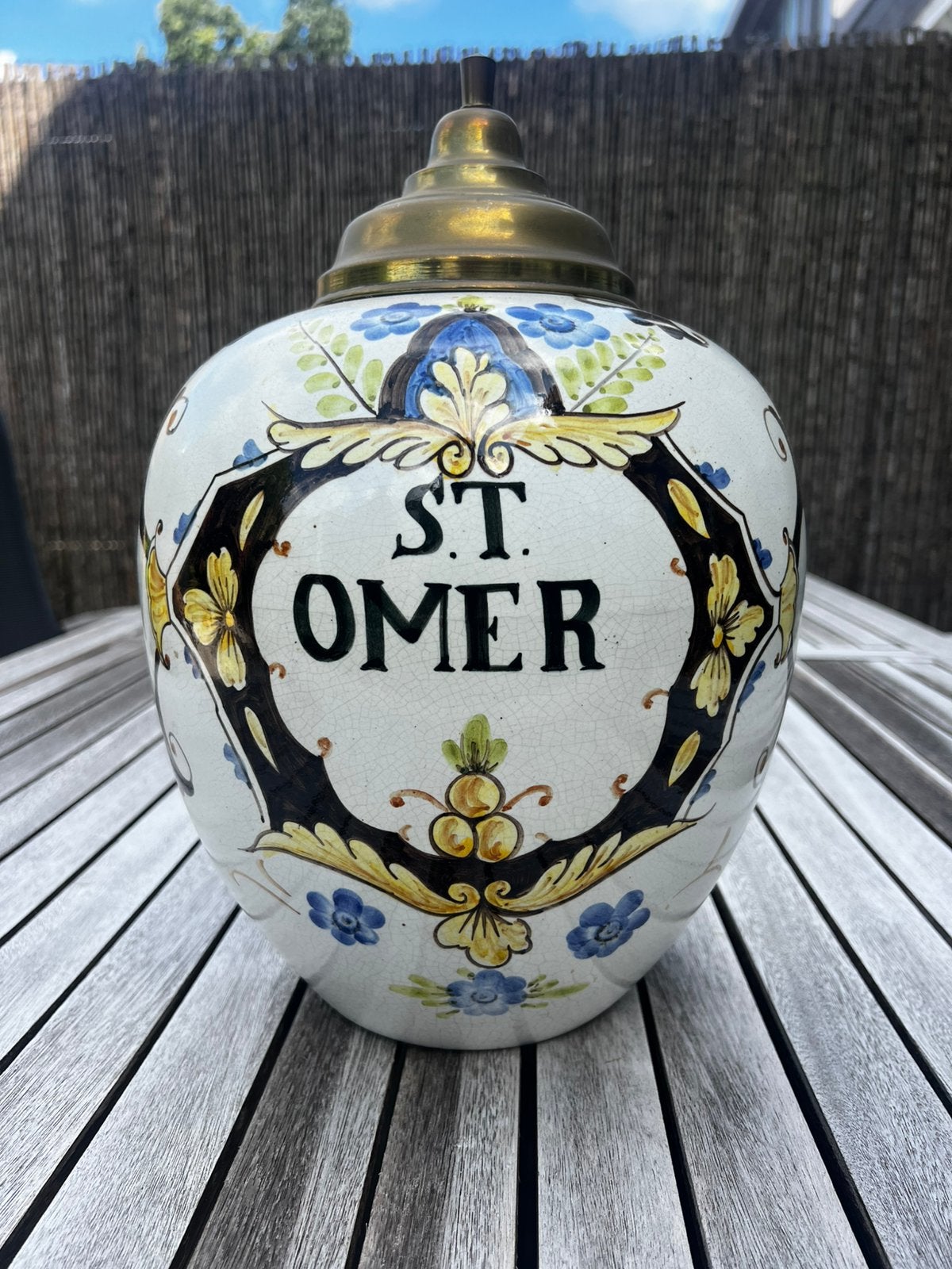 S. T. Omer tabakspot puntgaaf, Ophalen of Verzenden, Zo goed als nieuw