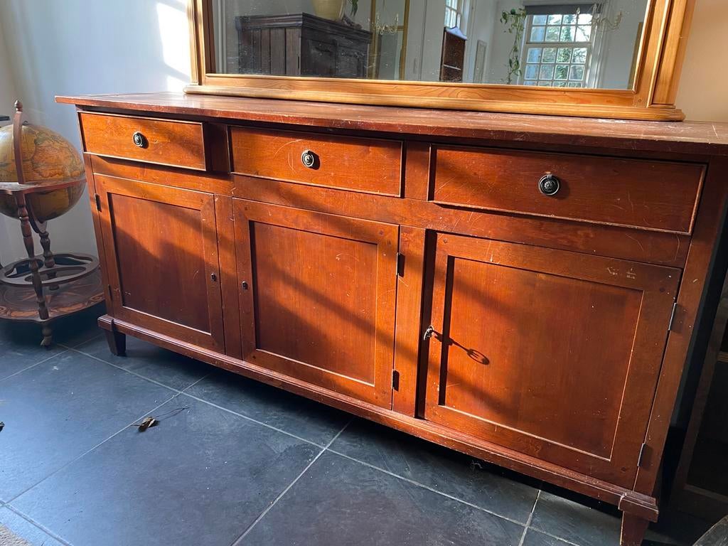 Koloniaal dressoir massief hout, Ophalen, Gebruikt, Teakhout, 25 tot 50 cm