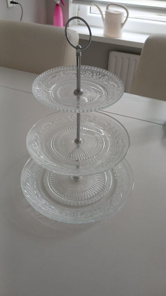 Etagère, reliëf, 3 laags, in nieuwstaat., Huis en Inrichting, Woonaccessoires | Etagères, Ophalen, Zo goed als nieuw, Etagère