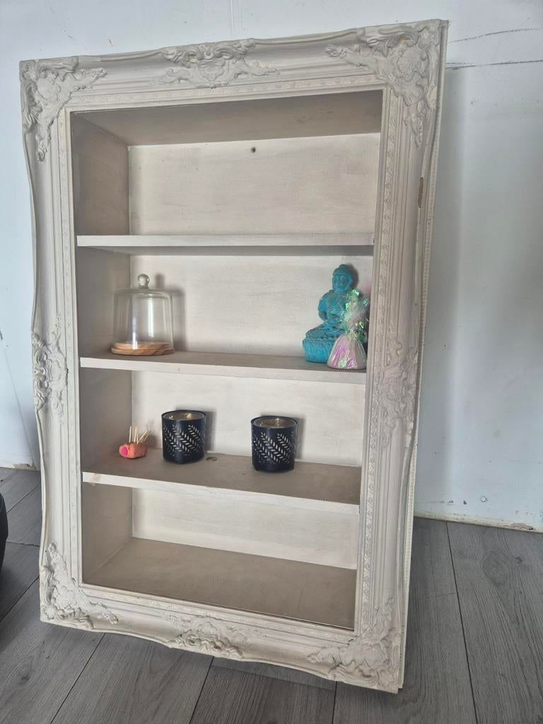Decoratief wandkastje met 4 plankjes - 90x60 cm, Met plank(en), Gebruikt, Minder dan 25 cm, Minder dan 100 cm