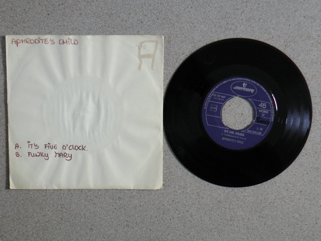 Aphrodite's Child - It's five O'clock VINYL SINGLE, Gebruikt, 7 inch, Pop, Fotohoes