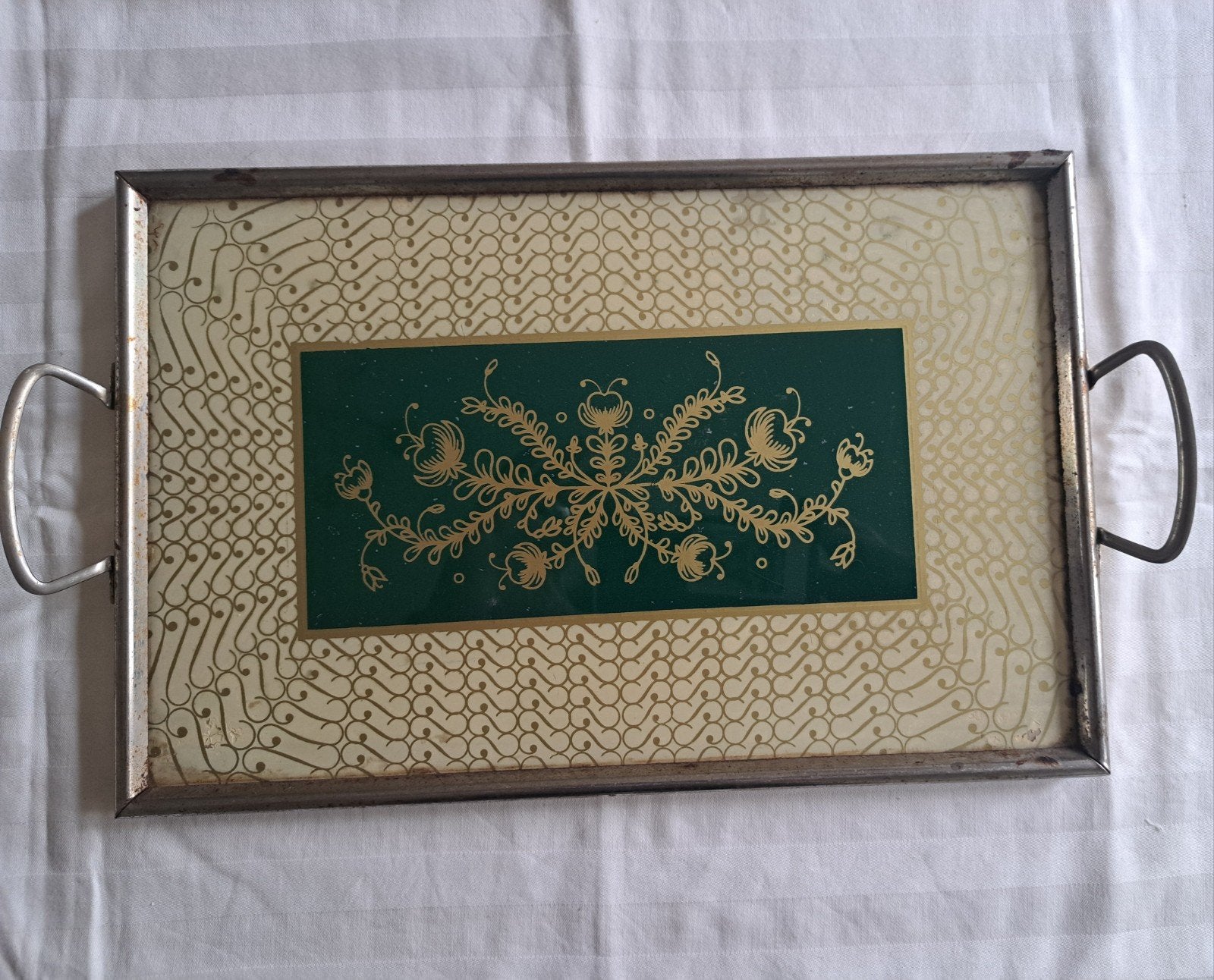 Prachtig jaren 50 dienblad vintage Mid Century, Antiek en Kunst, Ophalen of Verzenden