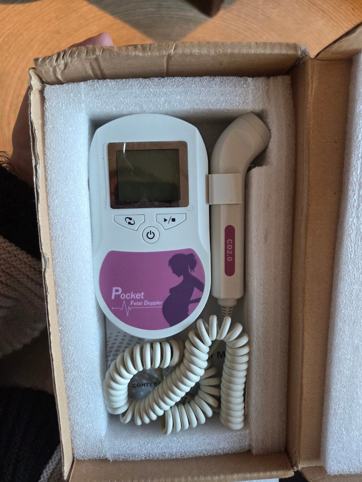 Pocket Fetal Doppler - Luister naar de hartslag van je baby, Kinderen en Baby's, Ophalen of Verzenden, Zo goed als nieuw