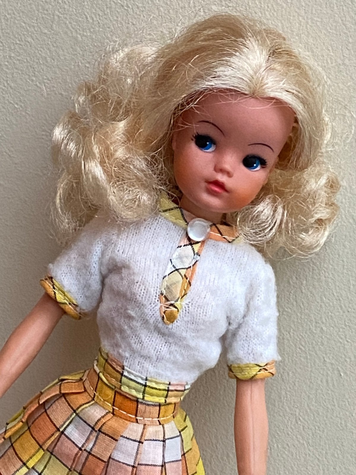 Vintage Pedigree Sindy Lovely Lively pop 65 originele outfit, Verzenden, Zo goed als nieuw, Pop