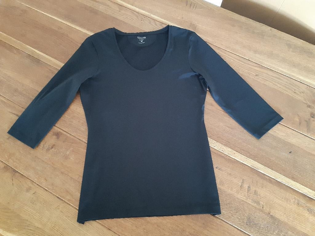 Mooie Stroke top, diepzwart, maat M, Maat 38/40 (M), Verzenden, Zwart, Zo goed als nieuw