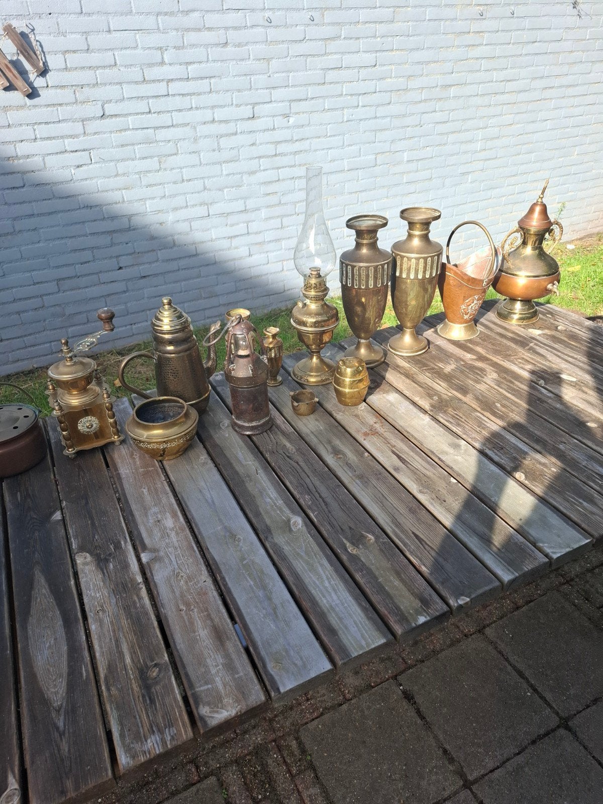 Verzameling van koperen en bronzen decoratieve items, Ophalen of Verzenden