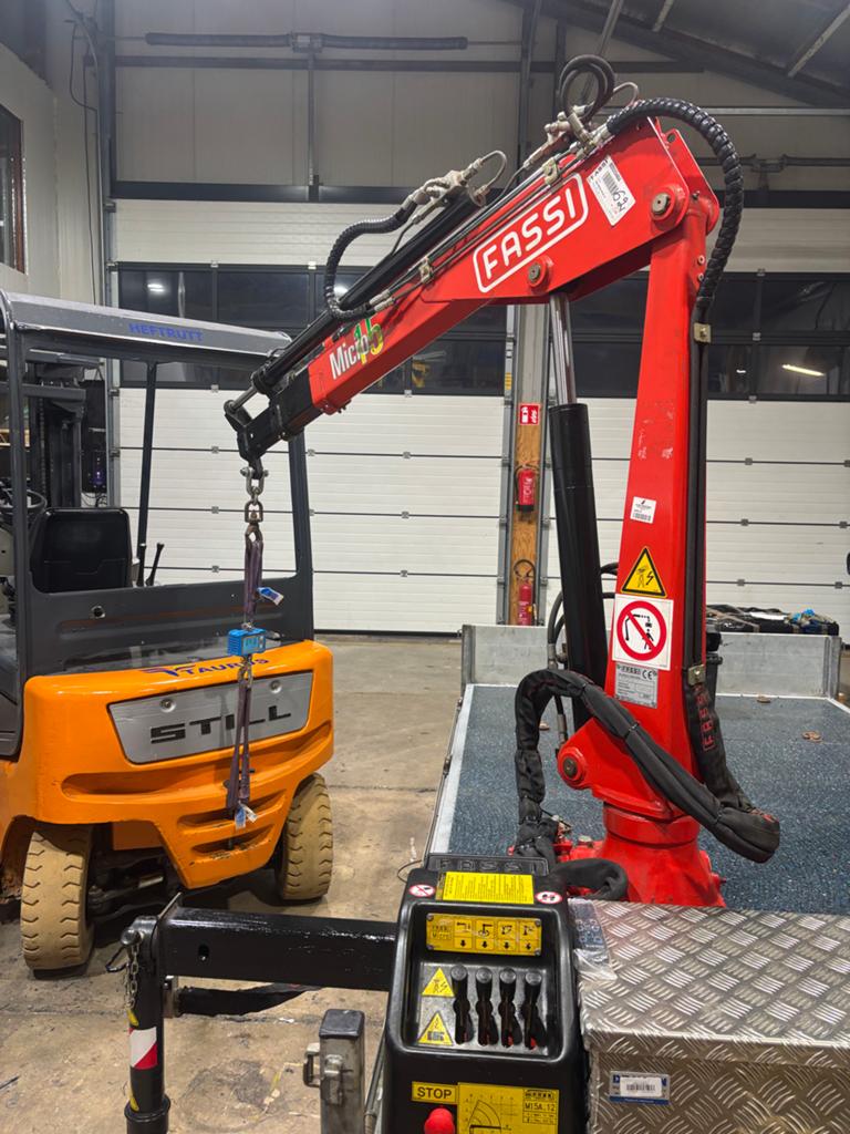 Fassi Micro Kraan op trailer - Compact en Krachtig, Doe-het-zelf en Verbouw, Ophalen of Verzenden, Zo goed als nieuw